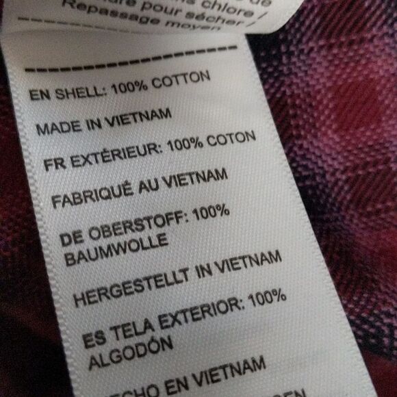 Untuck it maroon black flannel casual button up plaid shirt men's medium - Picture 8 of 10